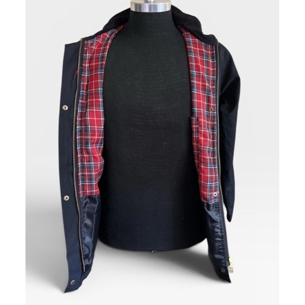 Ovation Country Collection Equestrian Black Jacket Size Large Plaid Lining